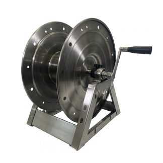 Hose Reel High Pressure 150′ x 3/8 inch – Stainless Steel A-frame